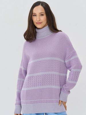 Свитер женский 9242-94080   33972/389 пыльная лаванда/св.фиалка