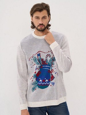 Джемпер мужской 9242-99022   9202/0803/2700761/5175 лунный камень/изумруд/красный/василёк