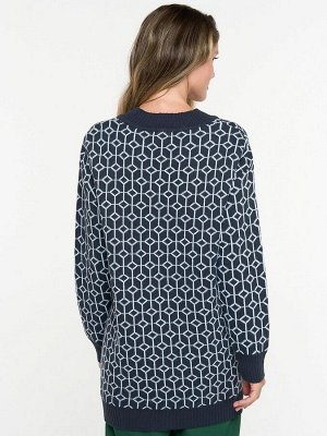 Кардиган женский 5232-1733   8200048/9765 т.джинс/жемчужно-голубой