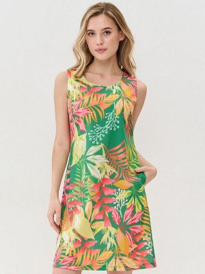 Платье женское 5231-3768   Тропики зелёный