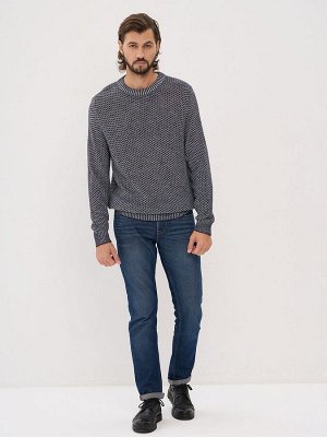 Джемпер мужской 5232-12379   8800550/5002 т.синий/серо-голубой
