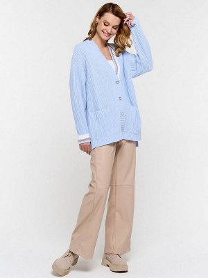 Кардиган женский 9232-91012   3100196/800204/501 голубой/какао/белый