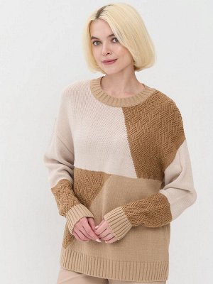 Джемпер женский 5242-41358   5200785/5300616/600179 латте/карамельный кофе/ваниль