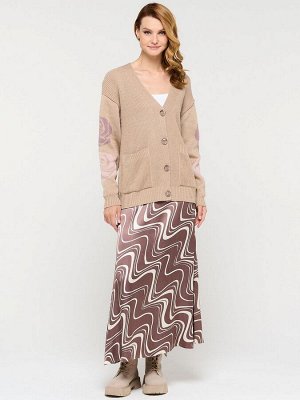 Кардиган женский 9232-91010   71/150/20838 латте/розовый жемчуг/пепел розы