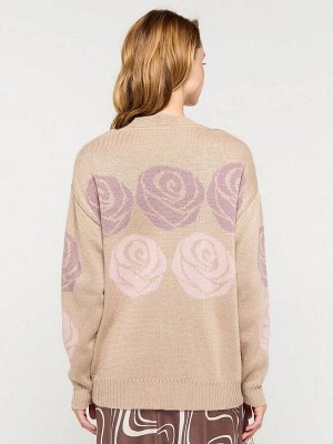 Кардиган женский 9232-91010   71/150/20838 латте/розовый жемчуг/пепел розы