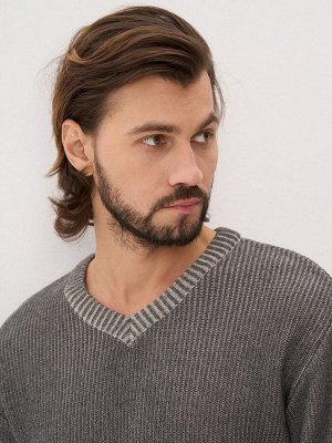 Джемпер мужской 9232-99005   103/114 серый меланж/св.бежевый