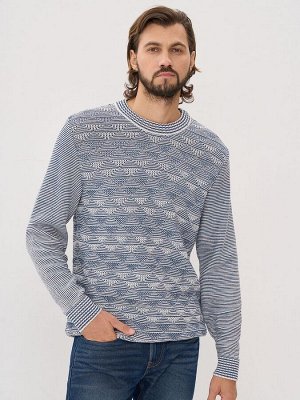 Джемпер мужской 5232-12344   31/112 молоко/деним