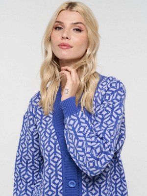 Кардиган женский 7232-14089   18-3945/5478 звёздная пыль/пыльная лаванда