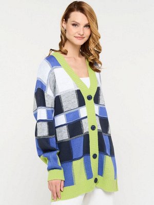 Кардиган женский 9232-91005   321/18-3945/8200048/003/293 жасминовый чай/звёздная пыль/т.джинс/серый меланж/белый