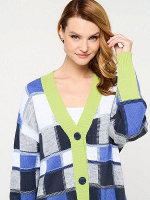 Кардиган женский 9232-91005   321/18-3945/8200048/003/293 жасминовый чай/звёздная пыль/т.джинс/серый меланж/белый