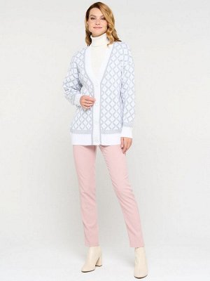 Кардиган женский 9232-91004   501/40 белый/ледяной