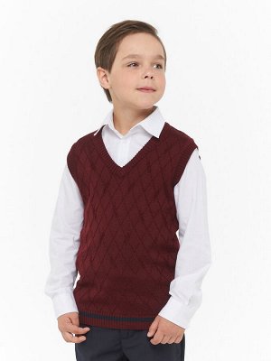 Жилет для мальчиков 183-7095   950/4027 бордо/т.синий