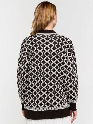 Кардиган женский 9232-91004   5800363/60010 горький шоколад/св.бежевый