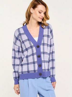 Кардиган женский 9232-91008   18-3945/30851/02 звёздная пыль/пыльная лаванда/антрацит