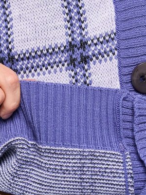 Кардиган женский 9232-91008   18-3945/30851/02 звёздная пыль/пыльная лаванда/антрацит