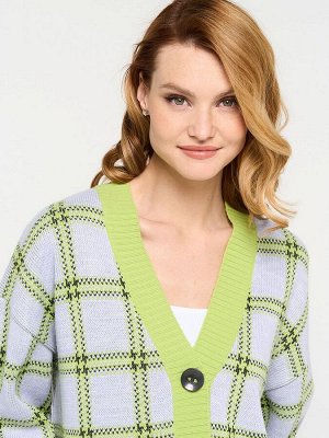 Кардиган женский 9232-91008   321/30851/02 жасминовый чай/пыльная лаванда/антрацит