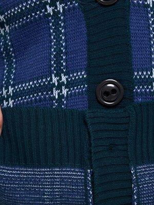 Кардиган женский 9232-91008   4800616/30822/501 морская бездна/индиго/белый