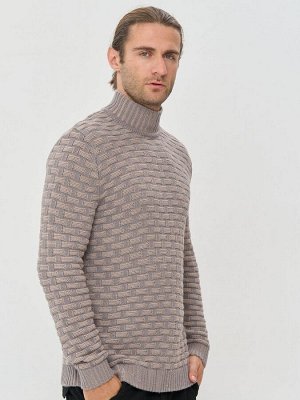 Джемпер мужской 7232-15042   6400173/800204 титаниум/какао