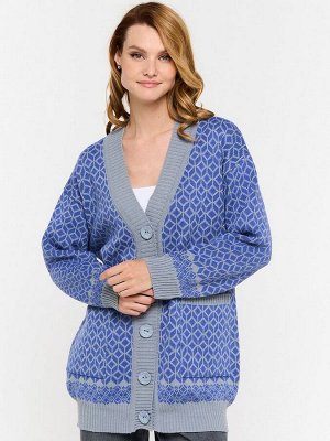 Кардиган женский 9232-91007   0174/18-3945 стальной/звёздный