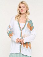Кардиган женский 7232-14098   293/321/50437/4400476/180 белый/осеннее небо/карамель/грозовое небо/бежевая пудра
