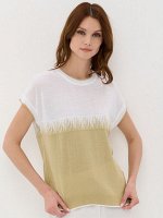 Джемпер женский 5231-41335   7001/7076 белый/дайкири