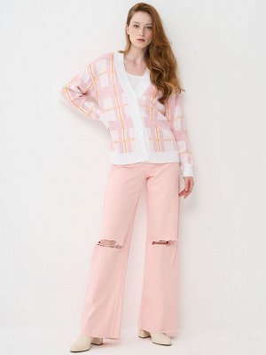 Кардиган женский 7232-14090   293/422/266 белый/золотой улей/ликёр