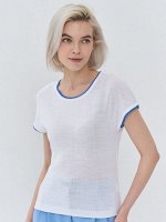 Джемпер женский 7231-40231   7001/7069 белый/небесный синий