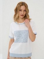 Джемпер женский 9241-94128   001/1267 белый/туманная роса