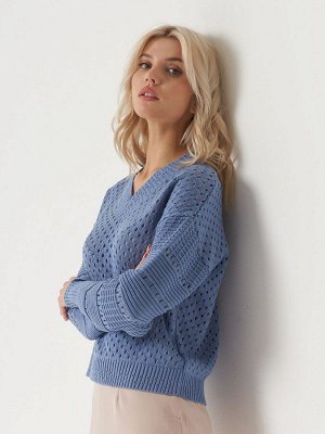 Джемпер женский 7221-40157   5050 т.голубой