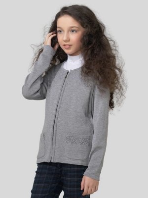Жакет для девочек 203-7062   5003 св.серый