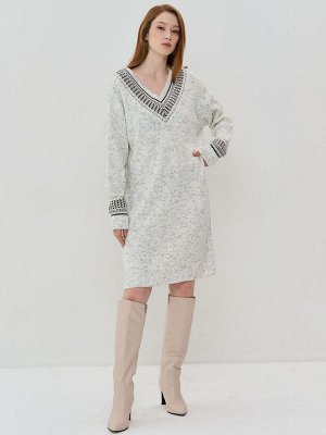 Платье женское 5232-2502   12042/585/512 белый пепел/графит/св.верба