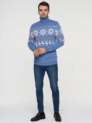 Свитер мужской 5232-12369   3400591/5300521/074 зимнее утро/ристретто/белый