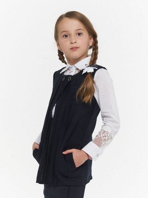 Жилет для девочек 183-7115   4027 т.синий