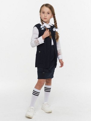 Жилет для девочек 183-7115   4027 т.синий