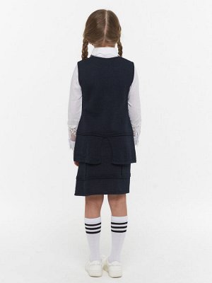 Жилет для девочек 183-7115   4027 т.синий
