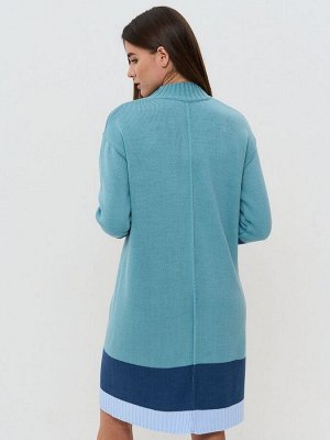 Платье женское 7232-20036   4300851/3100196/830035 грозовое небо/голубой/т.джинс