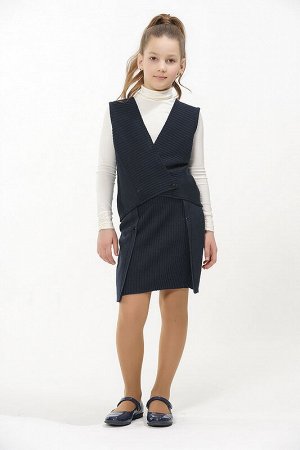 Жилет для девочек 183-7114   4027 т.синий