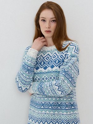 Платье женское 9232-92004   12913/4300851/30854 вечерний иней/грозовое небо/св.деним