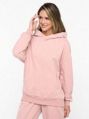 Толстовка (Худи) женская 7222-30056/6   ДФ116/К116 пудра/пудра