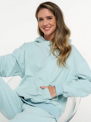 Толстовка (Худи) женская 7222-30056/4   ДФ109/К109 пыльная мята/пыльная мята