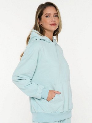Толстовка (Худи) женская 7222-30056/4   ДФ109/К109 пыльная мята/пыльная мята