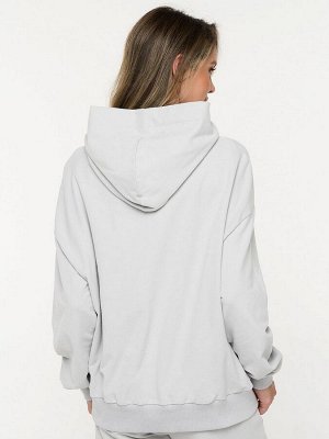 Толстовка (Худи) женская 7222-30056/1   ДФ106/К106 пепел/пепел