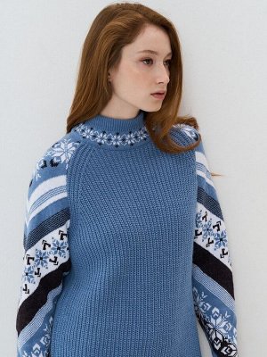 Платье женское 5232-2495   3400591/02/501 зимнее утро/антрацит/белый
