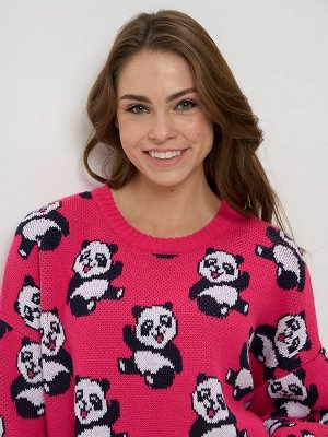 Джемпер женский 9242-94133   2400325/8800550/501 флокс/т.синий/белый