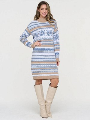 Платье женское 9232-92002   71/3400591/321/0174/501 латте/зимнее утро/осеннее небо/стальной/белый