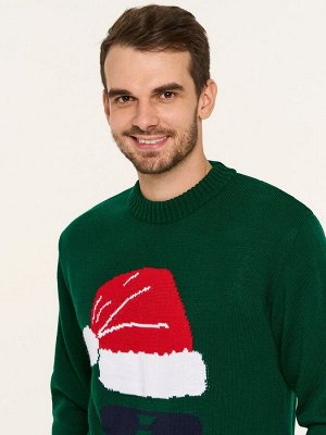 Джемпер мужской 5232-12350   292/293/8800550/0608/ тайга/белый/т.синий/алый