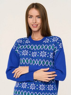 Платье женское 5232-2498   9777/501/40454 электрик/белый/зелёный лес