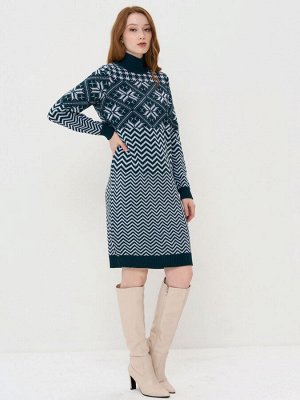 Платье женское 5232-2496   4800616/501 морская бездна/белый