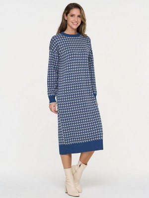 Платье женское 9232-92013   830035/133 т.джинс/св.бежевый
