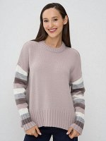 Джемпер женский 9242-94104   308/397/193/118 какао/титаниум/серый меланж/молоко